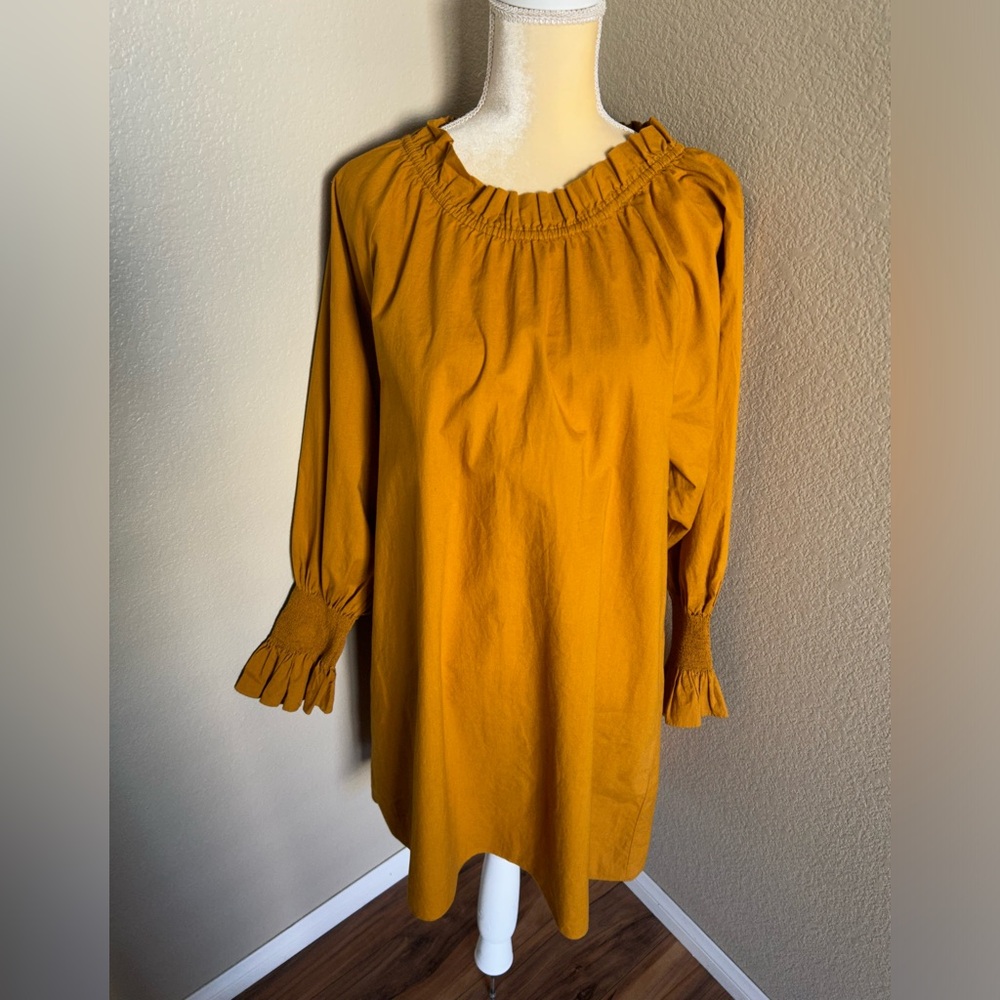 DOEN Mustard Yellow Long Sleeve Dress size S